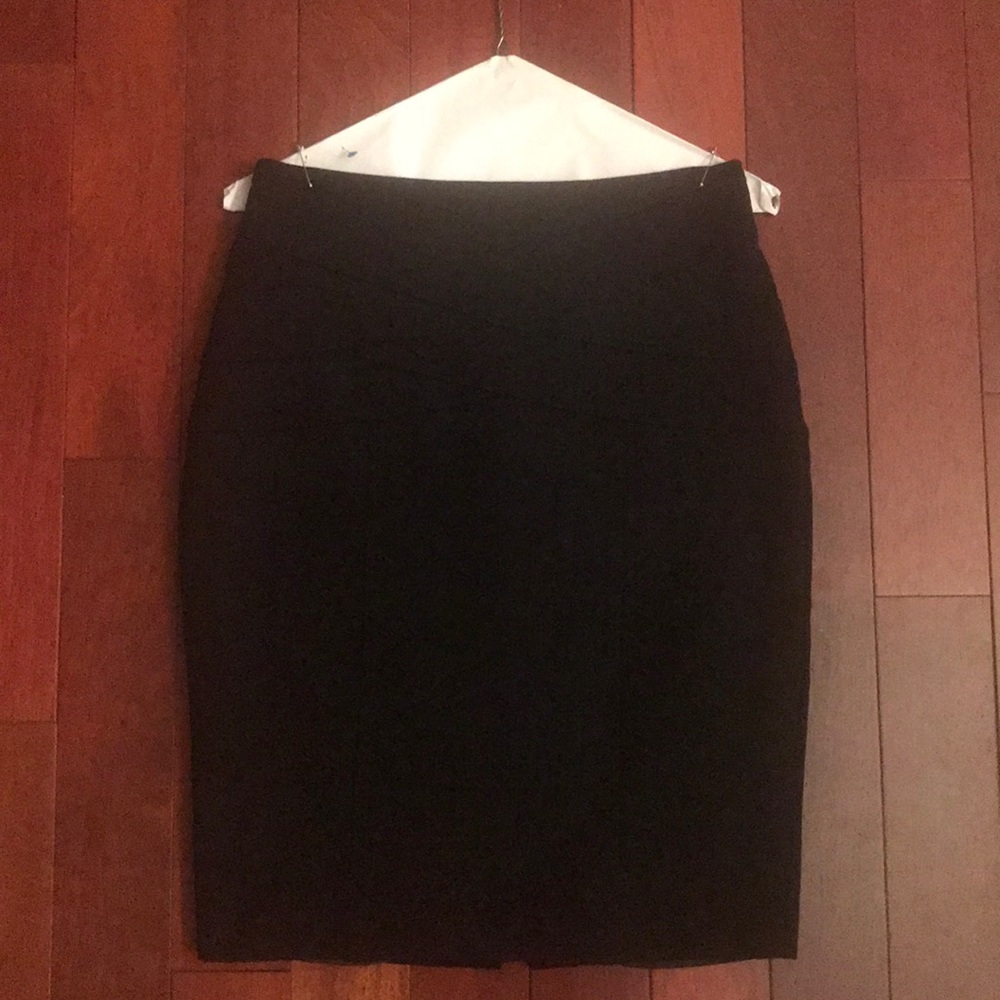 INC Black Skirt with flattering seaming front/back